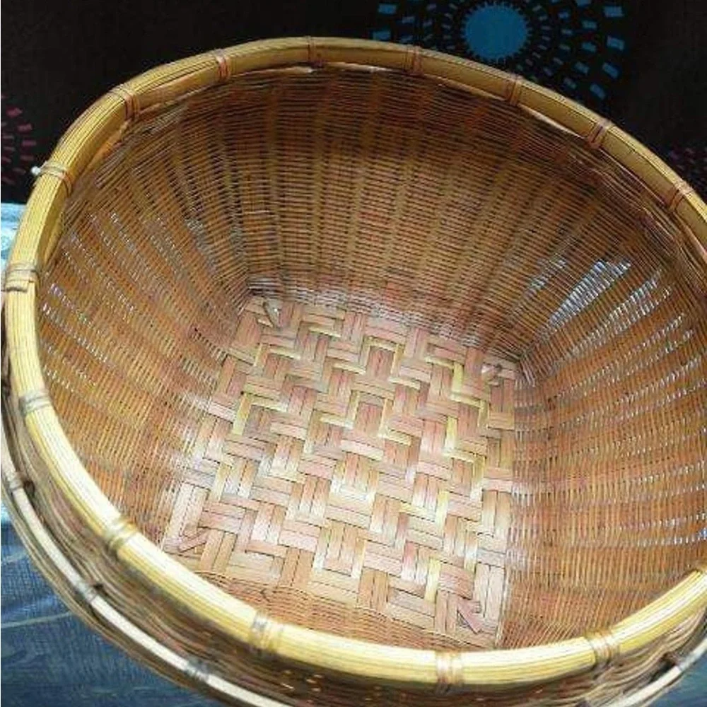Woven Decorative Basket in Brown and Tan - Versatile Home Accent